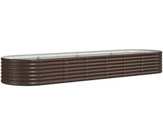 Aukštas sodo lovelis, rudas, 296x80x36cm, plienas