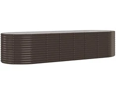 Aukštas sodo lovelis, rudas, 322x100x68cm, plienas