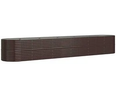 Aukštas sodo lovelis, rudas, 440x80x68cm, plienas