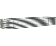 Aukštas sodo lovelis, sidabrinis, 296x80x36cm, plienas
