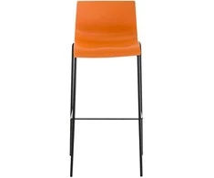 Mville Hover baro kėdė, plastikinė, 4 kojos, oranžinė, juoda