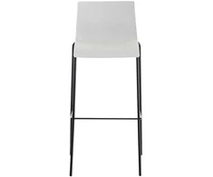 Mville Hover baro kėdė, plastikinė, 4 kojų pagrindas, balta, juoda