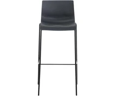 Mville Hover baro kėdė, plastikinė, 4 kojos, pilka, juoda