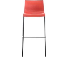 Mville Hover baro kėdė, plastikinė, 4 kojos, raudona, juoda