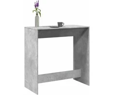 Baro stalas, betono pilkas, 102x50x103,5cm, apdirbta mediena