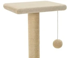 Draskyklė katėms su stovais iš sizalio, 65cm, smėlio sp.