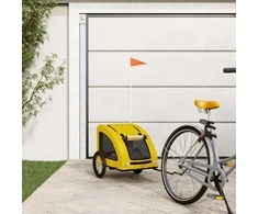 Dviračio priekaba augintiniams, geltona, audinys/geležis
