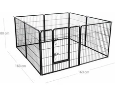 Feandrea Šunų žaidimų aikštelė aštuonkampė juoda