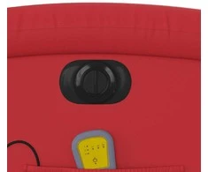 Fotelis Elektrinis atlošiamas masažinis krėslas, raudonas, dirbtinė oda