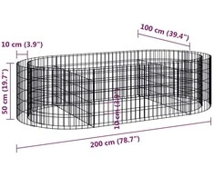 Gabiono lovelis, 200x100x50cm, galvanizuota geležis, aukštas