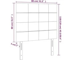 Galvūgalis, 2vnt.,tamsiai pilkos spalvos, 80x5x78/88cm, audinys