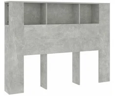 Galvūgalis-spintelė, betono pilkos spalvos, 140x18,5x104,5cm