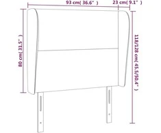 Galvūgalis su auselėmis, taupe, 93x23x118/128cm, audinys