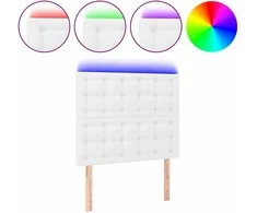 Galvūgalis su LED, baltos spalvos, 90x5x118/128 cm