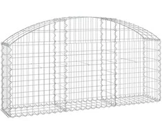 Išlenktas gabiono krepšys, 150x30x60/80cm, geležis