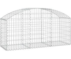 Išlenktas gabiono krepšys, 150x50x60/80 cm, geležis