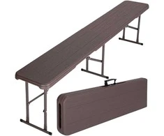 Poland WOODLAND sulankstomas maitinimo suolas rudos spalvos 183 cm