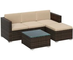 Lauko baldų komplektas Songmics Sodo sofa su staliuku