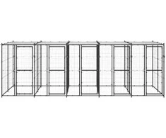 Lauko voljeras šunims su stogu, plienas, 12,1m²