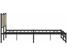 Lovos rėmas be čiužinio, dūminio ąžuolo, 200x200cm, metalas