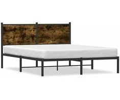 Lova Lovos rėmas be čiužinio, dūminio ąžuolo, 137x190 cm, metalas