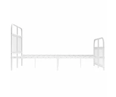 Lova Lovos rėmas su galvūgaliu/kojūgaliu, baltas, 140x190cm, metalas