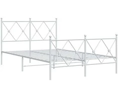 Lovos rėmas su galvūgaliu/kojūgaliu, baltas, 120x200cm, metalas