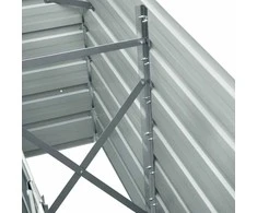 Lovelis, antracito, 240x40x77cm, galvanizuotas plienas, aukštas