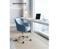 Songmics Namų biuro kėdė mėlyna