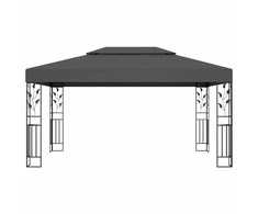 Pavėsinė su dvigubu stogu, antracito spalvos, 3x4m