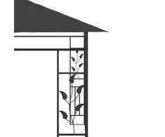 Pavėsinė su tinkleliu nuo uodų, antracito spalvos, 6x3x2,73m