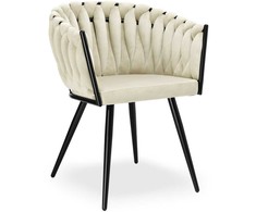 Ehokery Poland Pinta veliūro kėdė ASTON VELVET beige