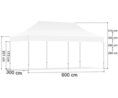 Poland Ekspress prekybos paviljonas - 3x6 m - 3 sienos - mėlynos spalvos