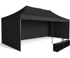 Poland Ekspress prekybos paviljonas - 3x6 m - 3 sienos - juodas