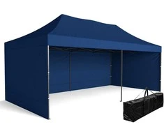 Poland Ekspress prekybos paviljonas - 3x6 m - 3 sienos - mėlynos spalvos