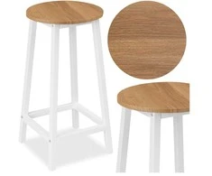 Poland Flint Baltas Modern Oak industrial hocker
