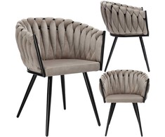 Bipohome Pinta veliūro kėdė ASTON VELVET taupe