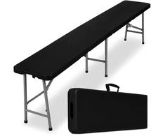 Poland Sulankstomas maitinimo suolas 180 cm, juodas