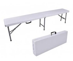 Poland Sulankstomas maitinimo suolas 180 cm, baltas