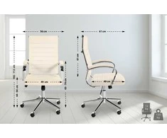 Mville Biuro kėdė Mollis iš natūralios odos