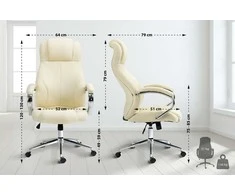 Mville Biuro kėdė „Salford“ iš natūralios odos