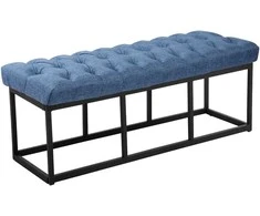 Sėdimoji suolelė „Amun“ iš audinio, juoda, 120 cm