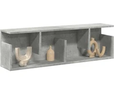 Sieninė spintelė, betono pilka, 100x20x30cm, apdirbta mediena