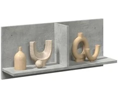 Sieninė spintelė, betono pilka, 70x16,5x30cm, apdirbta mediena