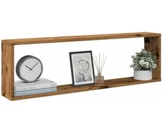 Sieninės lentynos, 2vnt., medienos, 100x15x30cm, kubo formos