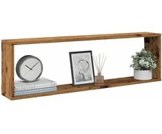 Sieninės lentynos, 4vnt., medienos, 100x15x30cm, kubo formos