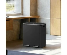 Songmics Šiukšlių dėžė, 2 x 30 litrų, 2 skyriai