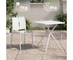 Lauko baldų komplektas Sodo baldų komplektas „Amino“ su 2 kėdėmis