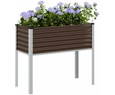 Sodo lovelis, rudas, 100x41x90cm, plienas
