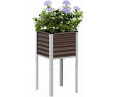 Sodo lovelis, rudas, 45x45x88cm, plienas